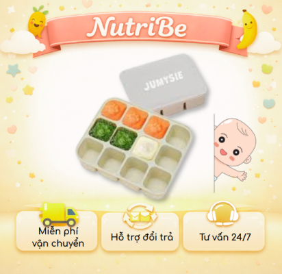 Khay ăn dặm NutriBe cao cấp cho bé - Phụ kiện ăn dặm chính hãng.
